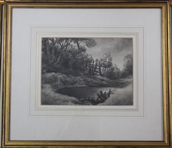 Doctor Thomas Monro (1759-1833) Rustic landscapes, largest 7.5 x 11in.